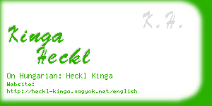 kinga heckl business card